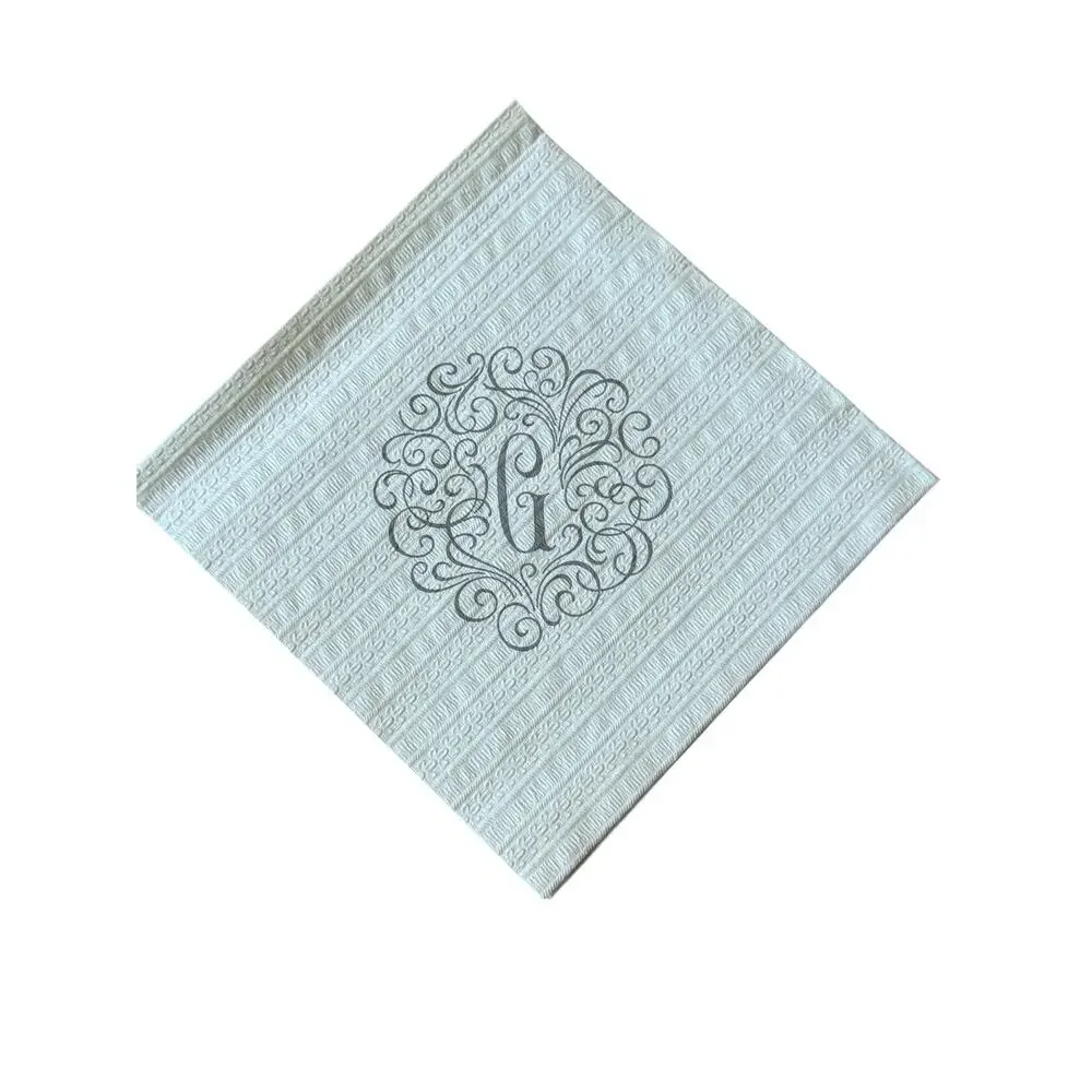Vintage Monogrammed Beverage Napkins Letter G Paper‎ Napkins Barware Party READ